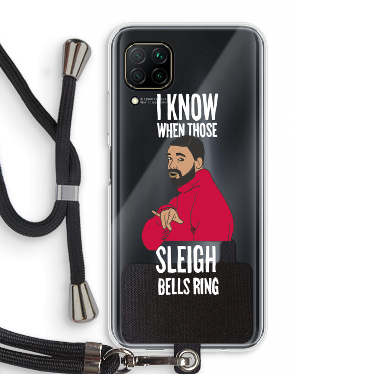 Sleigh Bells Ring: Huawei P40 Lite Transparant Hoesje met koord