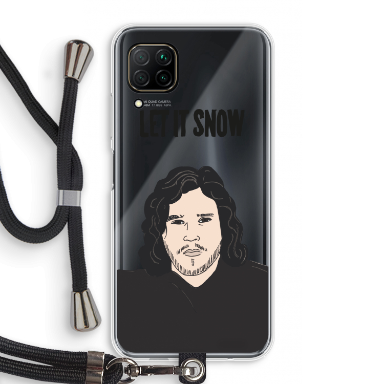 Let It Snow: Huawei P40 Lite Transparant Hoesje met koord