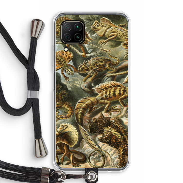 Haeckel Lacertilia: Huawei P40 Lite Transparant Hoesje met koord