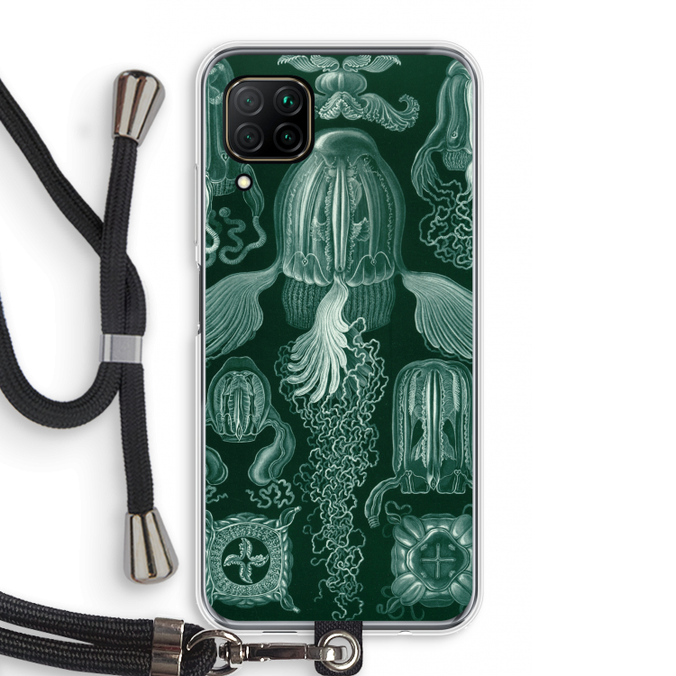 Haeckel Cubomedusae: Huawei P40 Lite Transparant Hoesje met koord