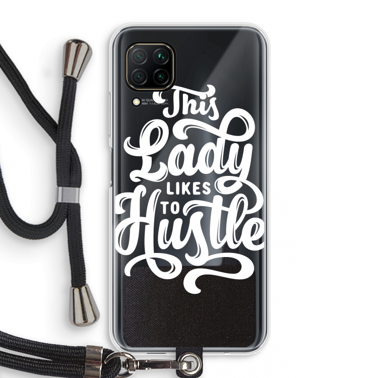 Hustle Lady: Huawei P40 Lite Transparant Hoesje met koord