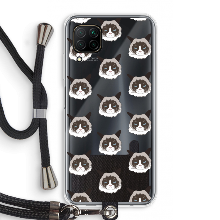 It's a Purrr Case: Huawei P40 Lite Transparant Hoesje met koord