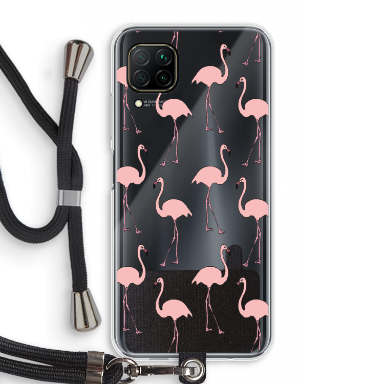 Anything Flamingoes: Huawei P40 Lite Transparant Hoesje met koord