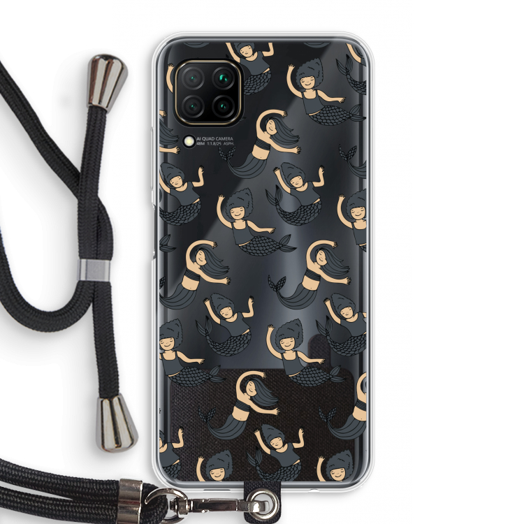 Zeemeermin: Huawei P40 Lite Transparant Hoesje met koord