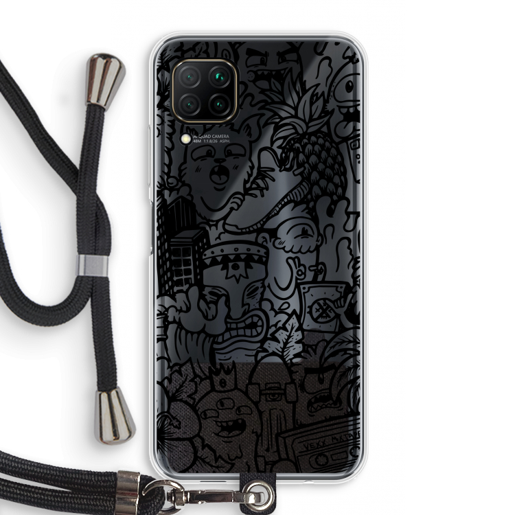 Vexx Black Mixtape: Huawei P40 Lite Transparant Hoesje met koord
