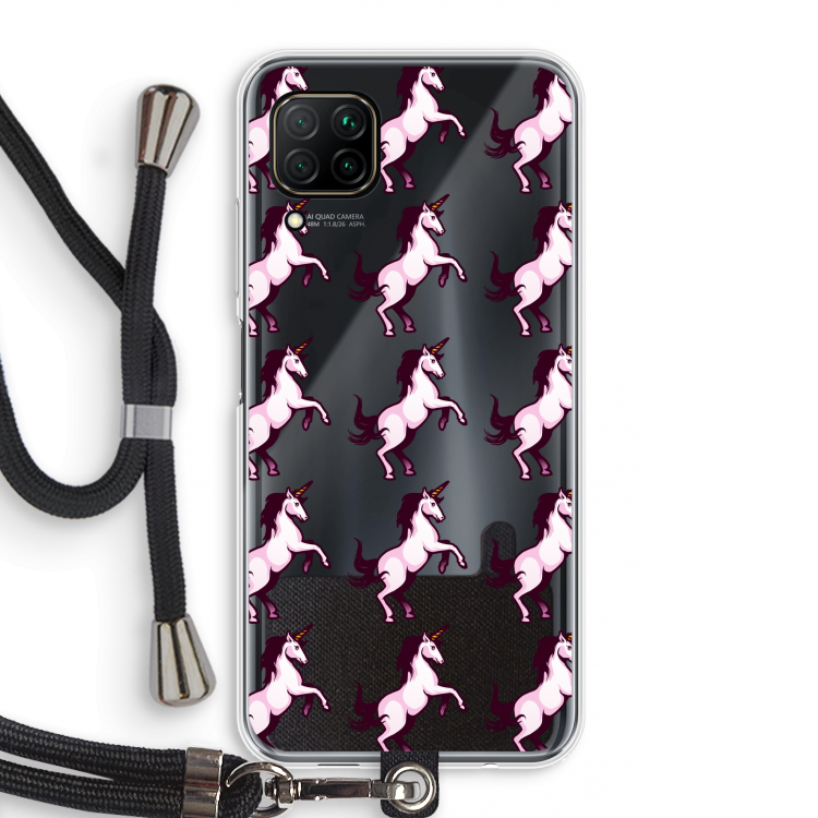 Musketon Unicorn: Huawei P40 Lite Transparant Hoesje met koord