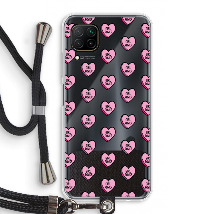 GIRL POWER: Huawei P40 Lite Transparant Hoesje met koord