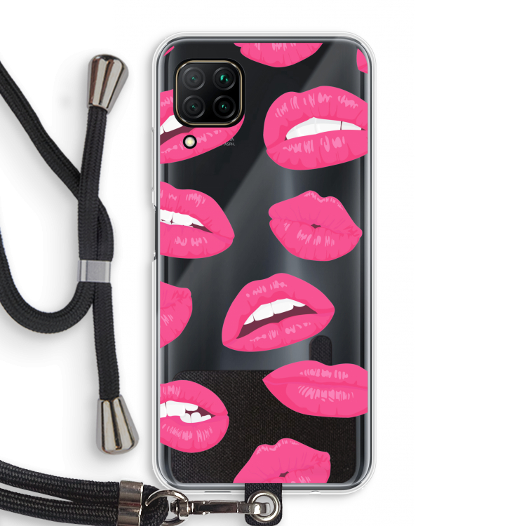 Bite my lip: Huawei P40 Lite Transparant Hoesje met koord