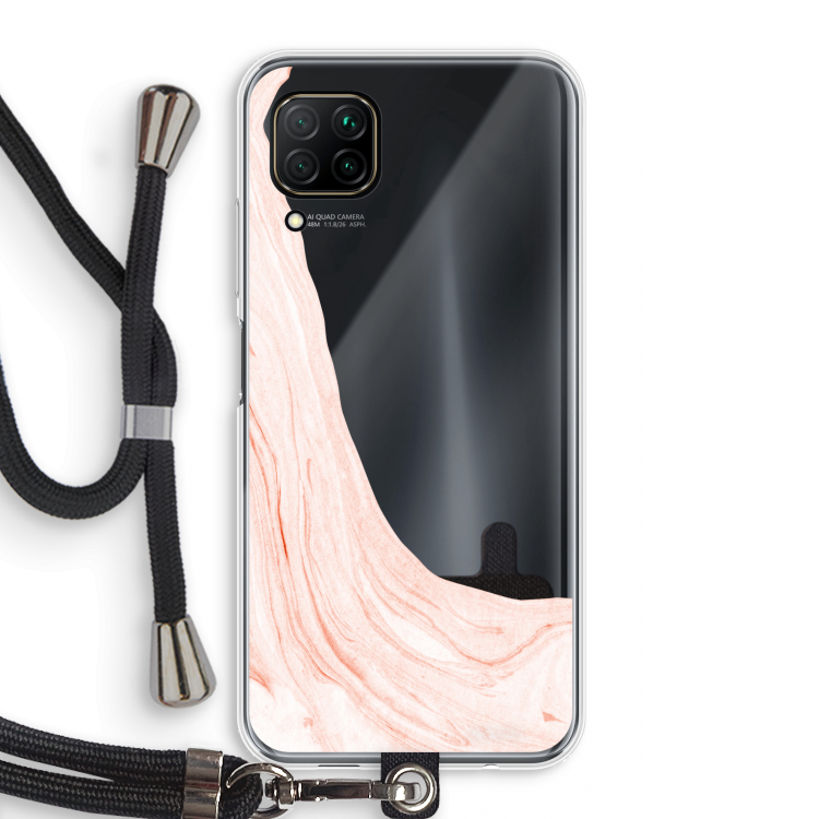 Peach bath: Huawei P40 Lite Transparant Hoesje met koord