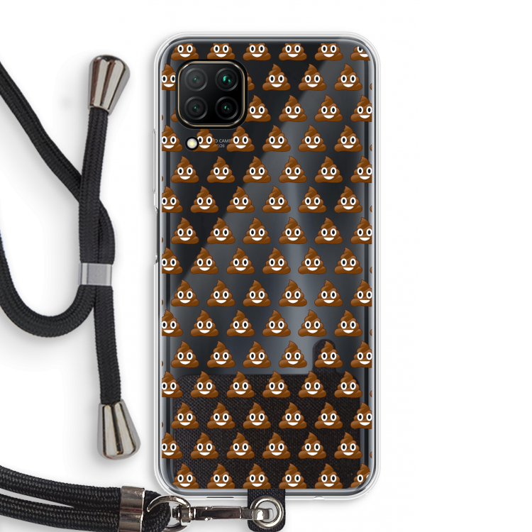 Poop emoji: Huawei P40 Lite Transparant Hoesje met koord