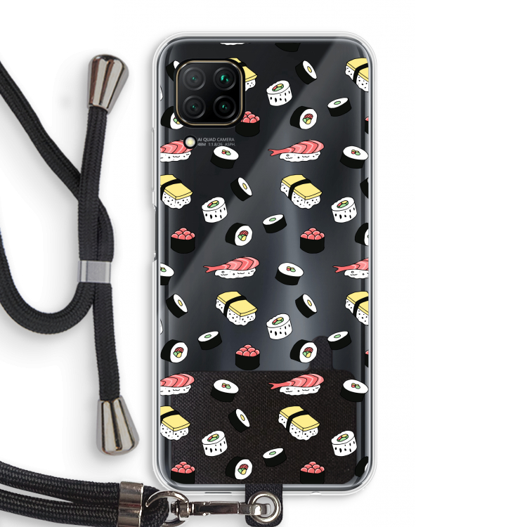 Sushi time: Huawei P40 Lite Transparant Hoesje met koord