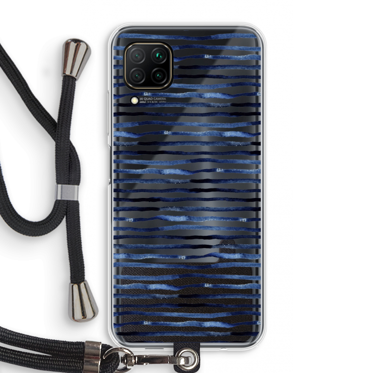 Verrassende lijnen: Huawei P40 Lite Transparant Hoesje met koord