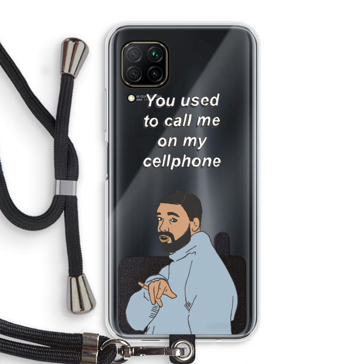Hotline bling: Huawei P40 Lite Transparant Hoesje met koord