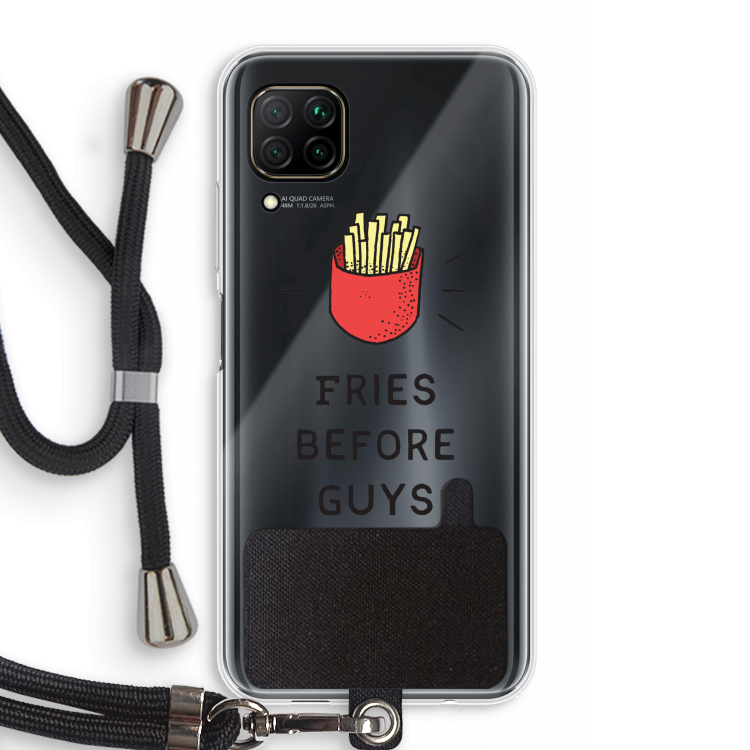 Fries before guys: Huawei P40 Lite Transparant Hoesje met koord