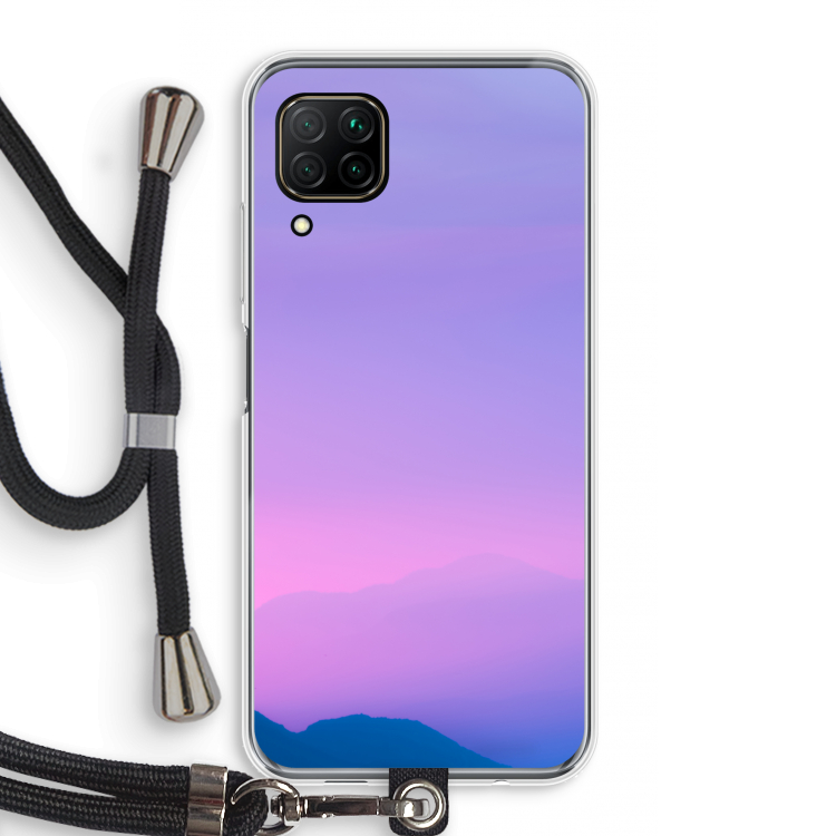 Sunset pastel: Huawei P40 Lite Transparant Hoesje met koord