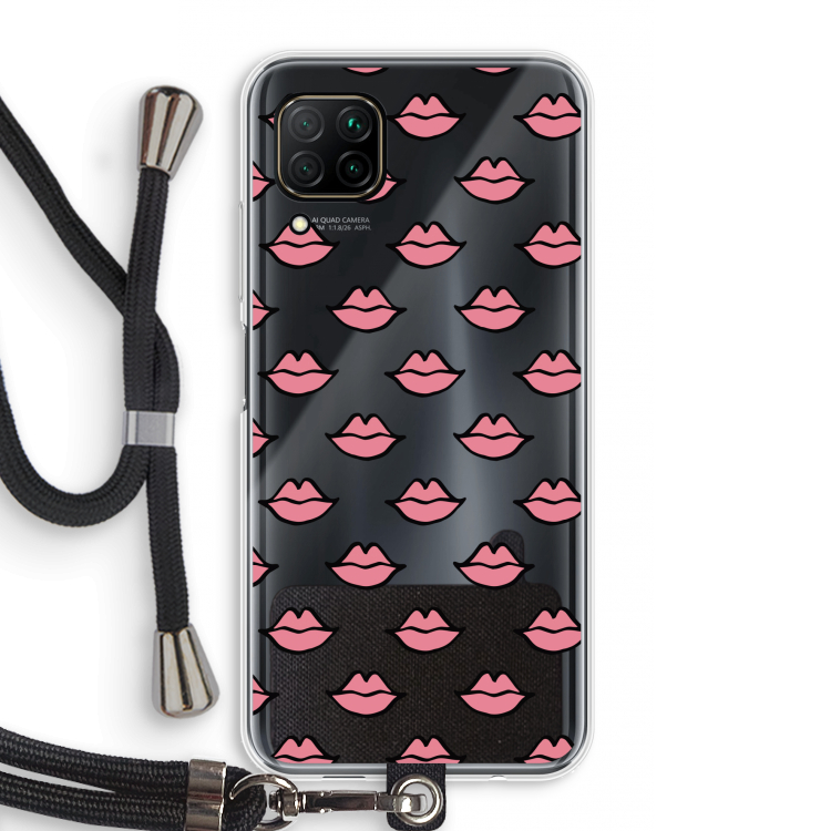 Lipjes: Huawei P40 Lite Transparant Hoesje met koord