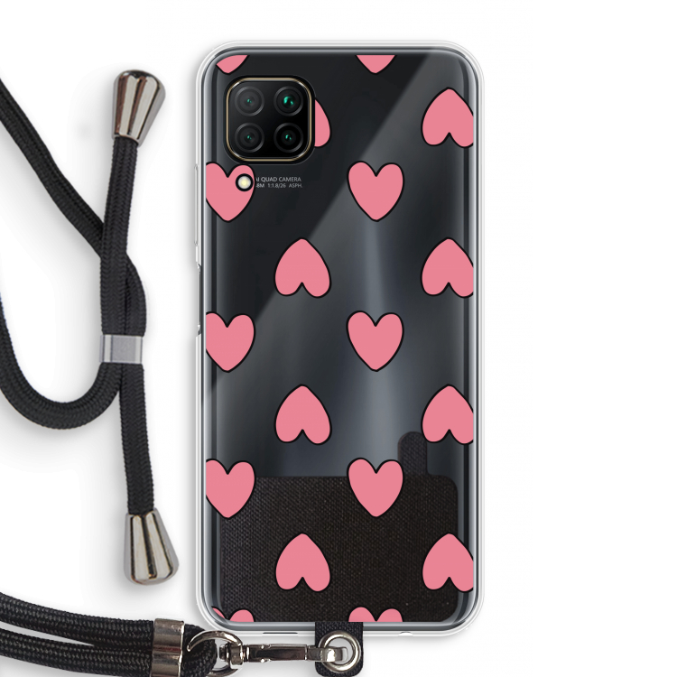 Ondersteboven verliefd: Huawei P40 Lite Transparant Hoesje met koord