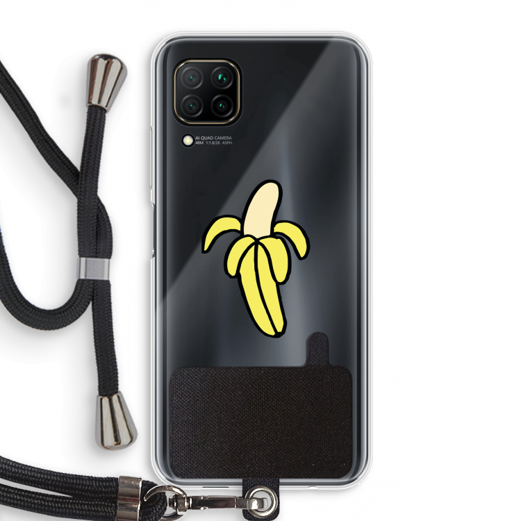 Banana: Huawei P40 Lite Transparant Hoesje met koord