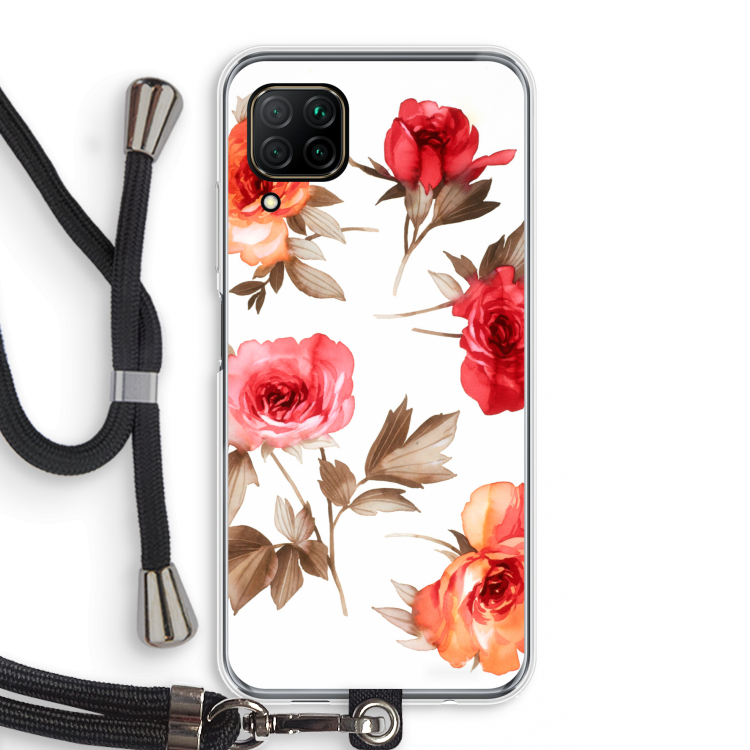 Roosjes: Huawei P40 Lite Transparant Hoesje met koord