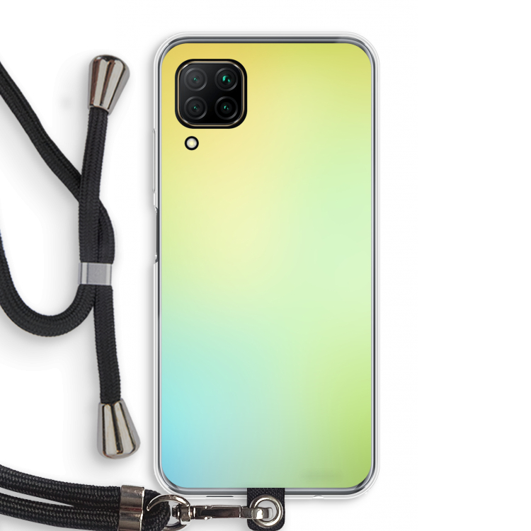 Minty mist pastel: Huawei P40 Lite Transparant Hoesje met koord