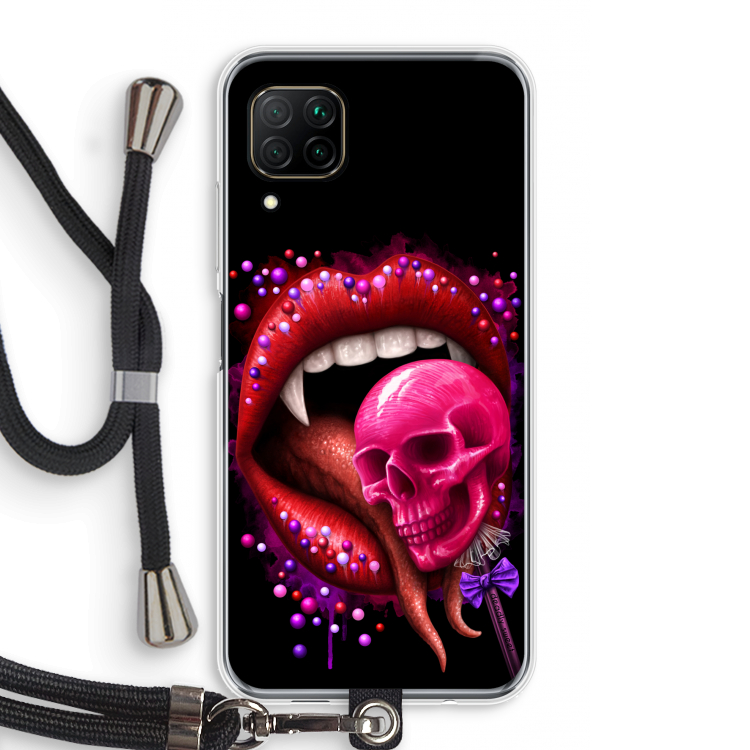 Dodelijk zoet: Huawei P40 Lite Transparant Hoesje met koord