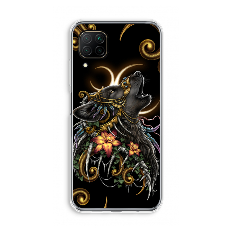 Huilende Wolf: Huawei P40 Lite Transparant Hoesje