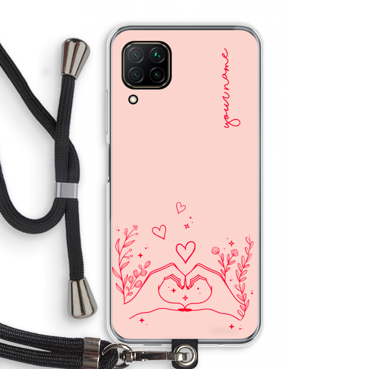 Love is in the air: Huawei P40 Lite Transparant Hoesje met koord