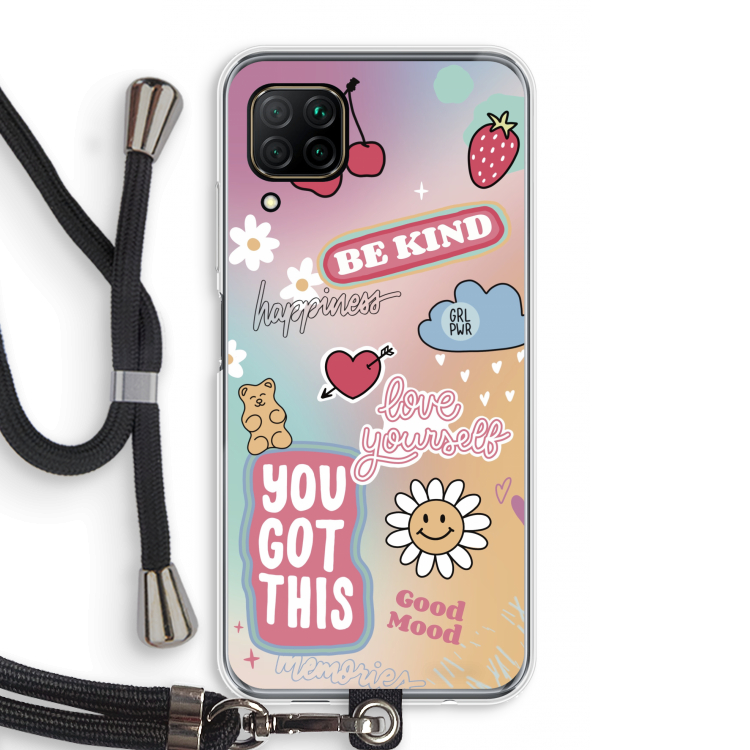 Positivity: Huawei P40 Lite Transparant Hoesje met koord