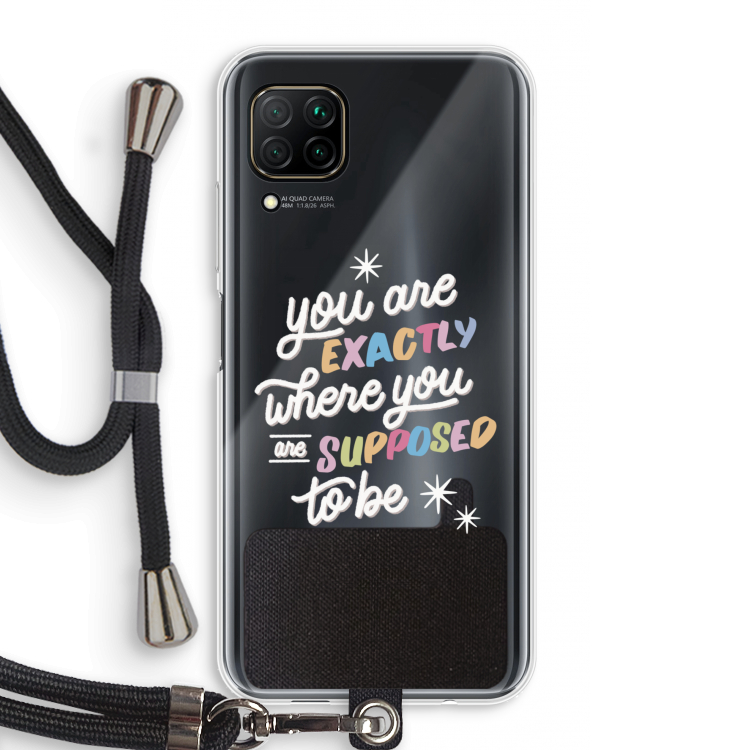 Right Place: Huawei P40 Lite Transparant Hoesje met koord