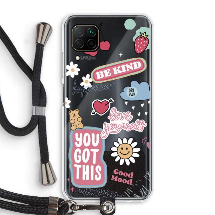 Positivity: Huawei P40 Lite Transparant Hoesje met koord