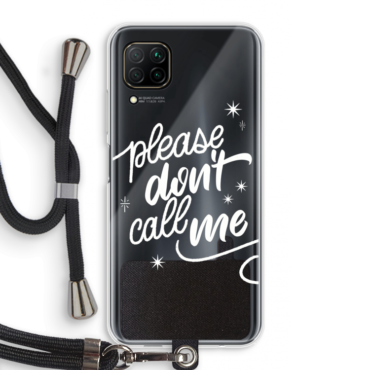 Don't call: Huawei P40 Lite Transparant Hoesje met koord