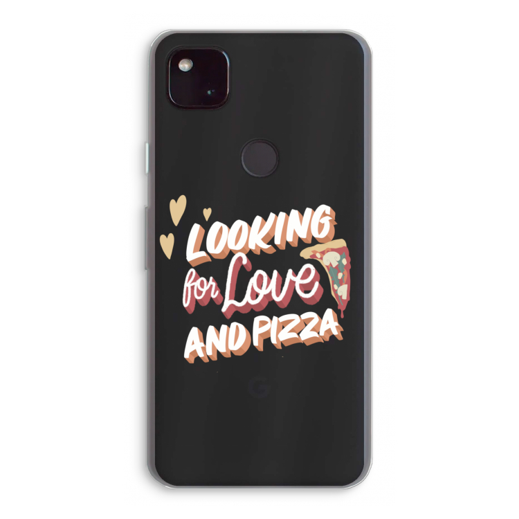 Pizza is the answer: Google Pixel 4a 5G Transparant Hoesje