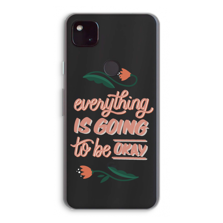 Optimistic flower girl: Google Pixel 4a 5G Transparant Hoesje