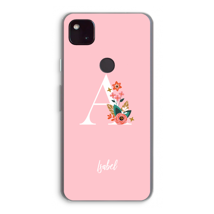 Pink Bouquet: Google Pixel 4a 5G Transparant Hoesje