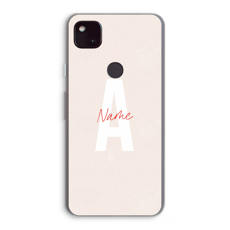 Strawberry Milkshake: Google Pixel 4a 5G Transparant Hoesje