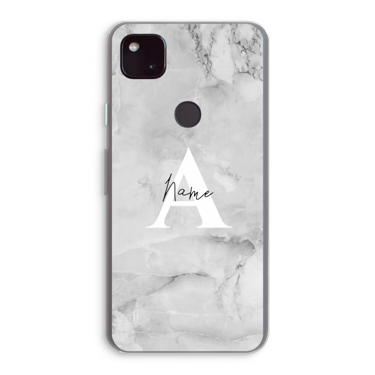 Ivory Marble: Google Pixel 4a 5G Transparant Hoesje