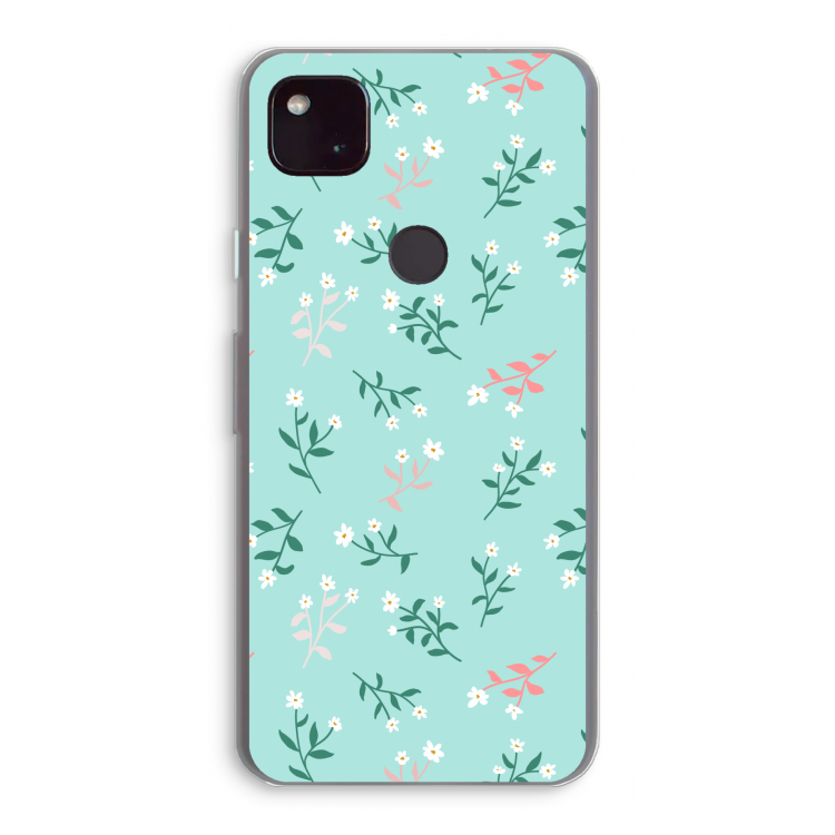 Small white flowers: Google Pixel 4a 5G Transparant Hoesje