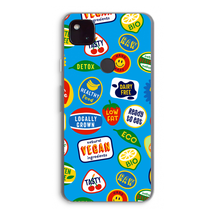 Fruitsticker: Google Pixel 4a 5G Transparant Hoesje
