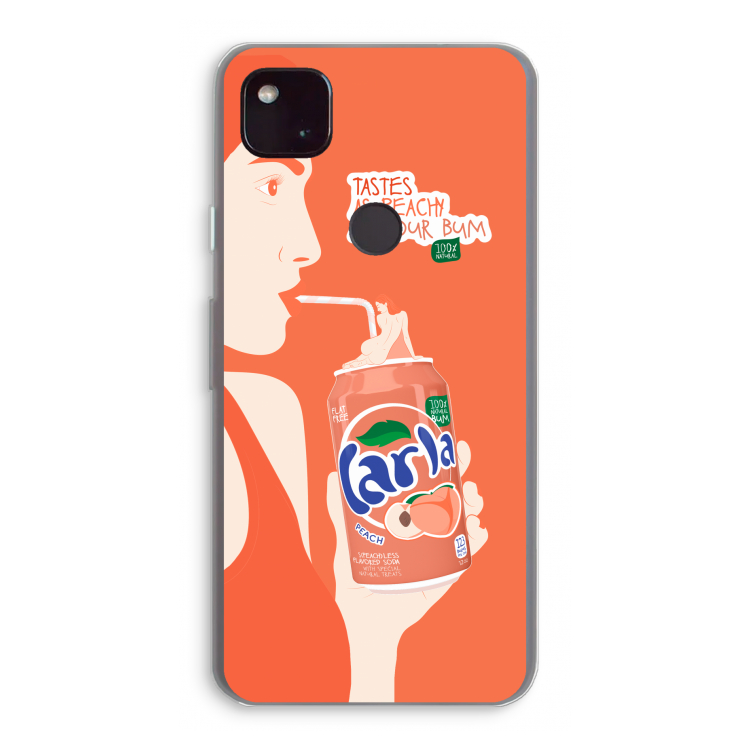 Peach please!: Google Pixel 4a 5G Transparant Hoesje