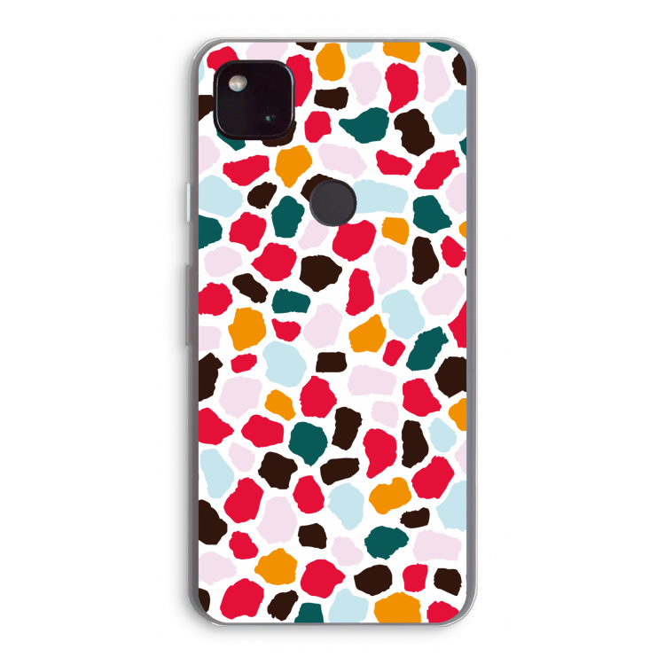 Colored Giraffe: Google Pixel 4a 5G Transparant Hoesje