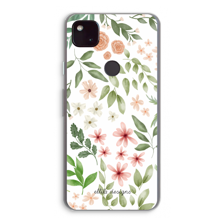 Botanical sweet flower heaven: Google Pixel 4a 5G Transparant Hoesje