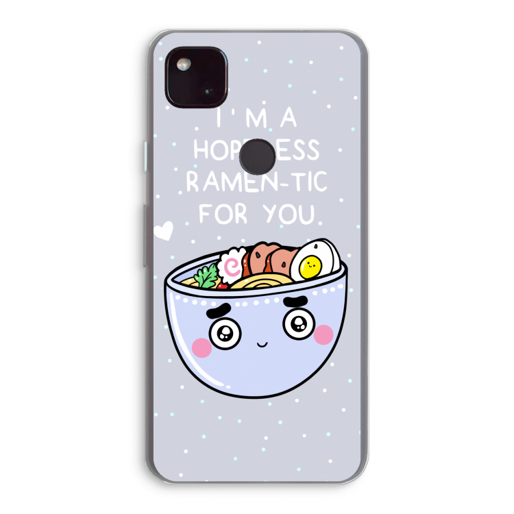 I'm A Hopeless Ramen-Tic For You: Google Pixel 4a 5G Transparant Hoesje