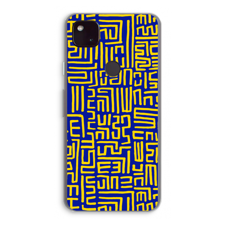 Majorelle Blue Print: Google Pixel 4a 5G Transparant Hoesje