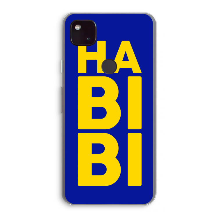 Habibi Blue: Google Pixel 4a 5G Transparant Hoesje