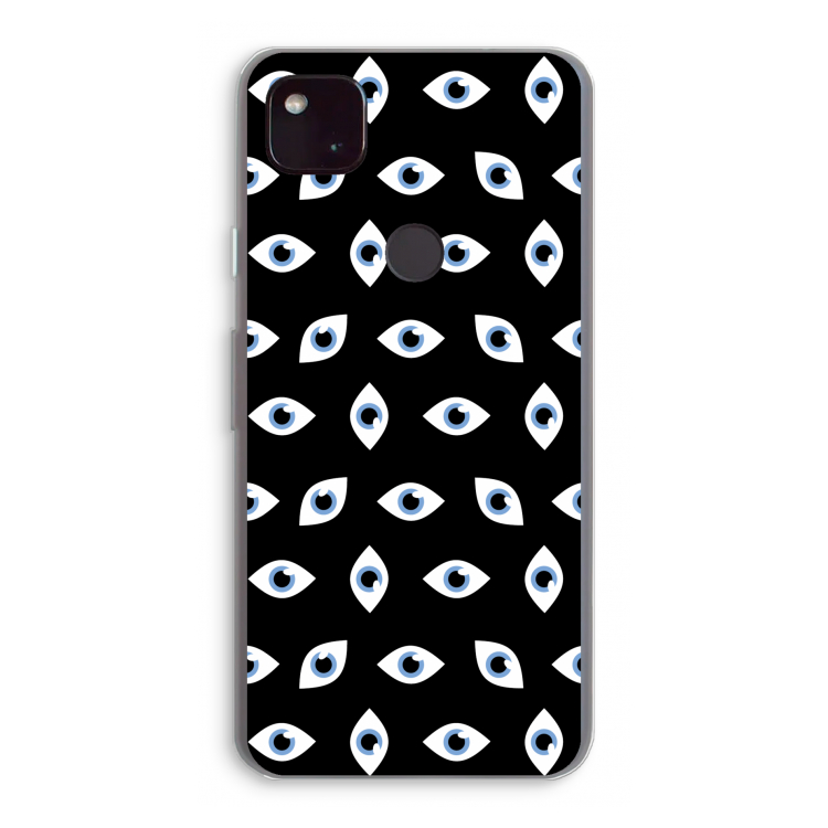 Eyes pattern: Google Pixel 4a 5G Transparant Hoesje