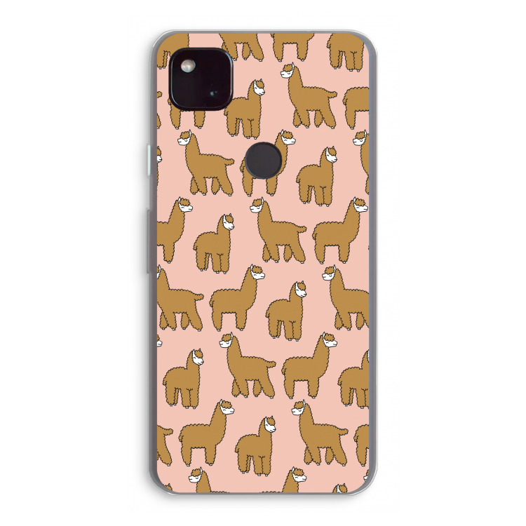 Alpacas: Google Pixel 4a 5G Transparant Hoesje