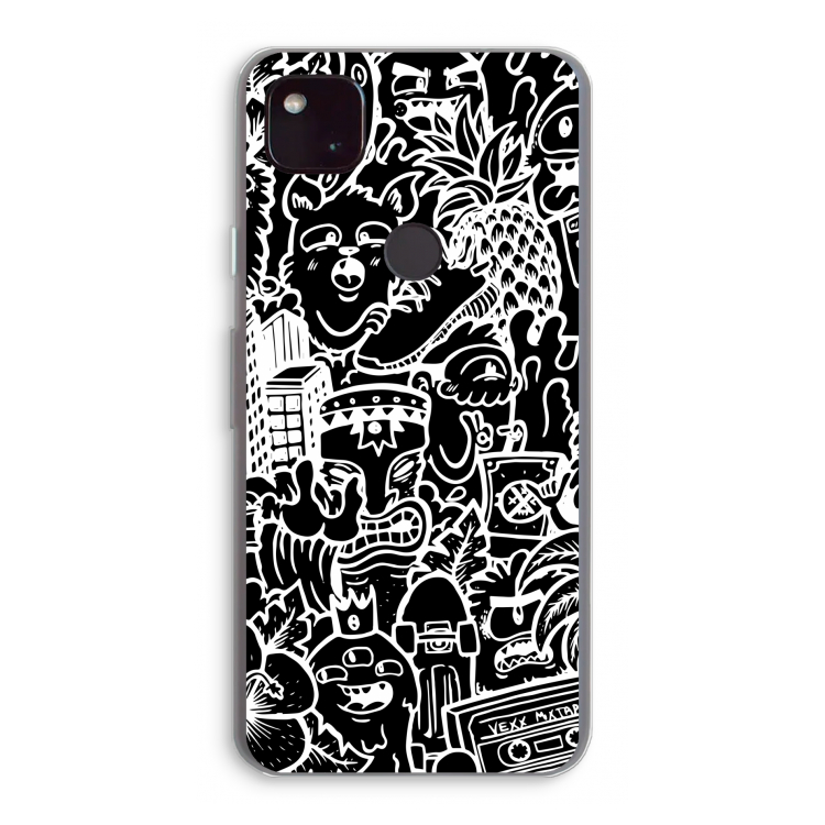 Vexx Black Mixtape: Google Pixel 4a 5G Transparant Hoesje