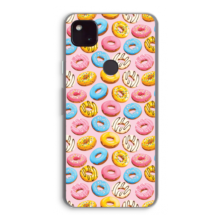 Pink donuts: Google Pixel 4a 5G Transparant Hoesje