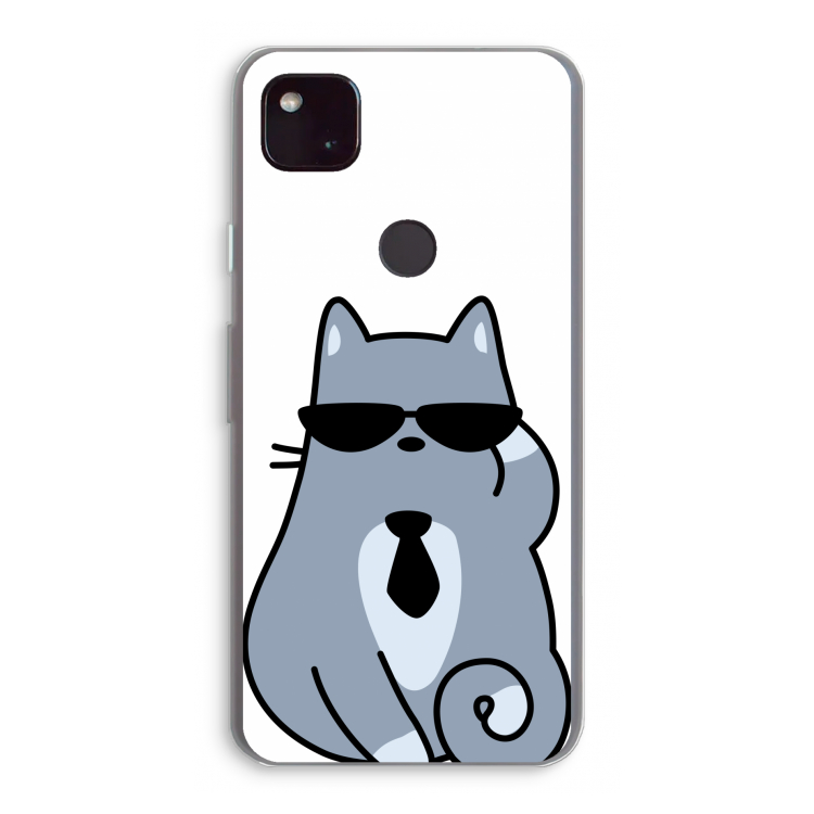 Cool cat: Google Pixel 4a 5G Transparant Hoesje