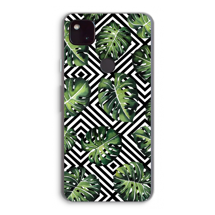 Geometrische jungle: Google Pixel 4a 5G Transparant Hoesje